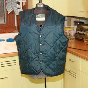 Vintage Unitog Nylon Men's Vest Retro Quilted Work Uniform